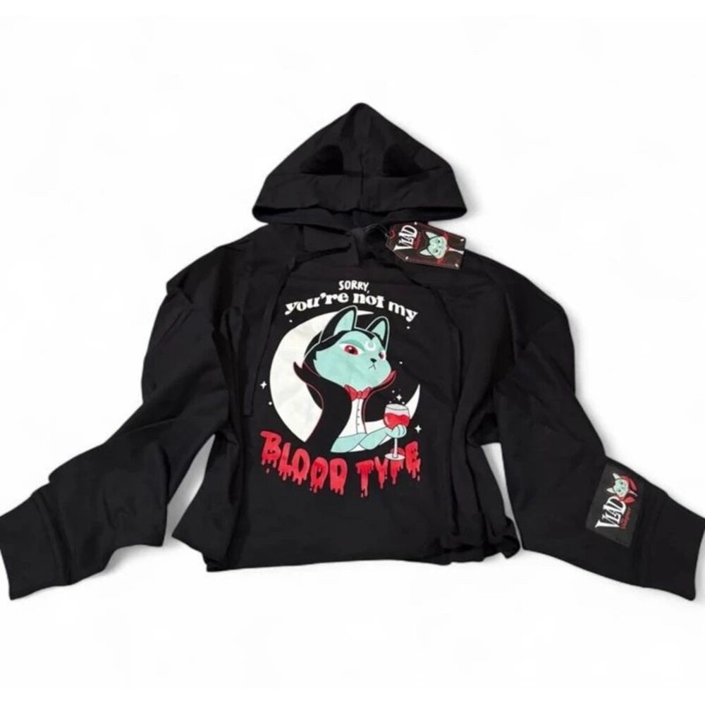 Killstar Vlad by Vampurr Blood Type Crop Hoodie